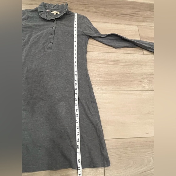 Burberry London Grey Polo Dress - Ruffled Collar, Classic Fit, Size M, Designer - Picture 6 of 9